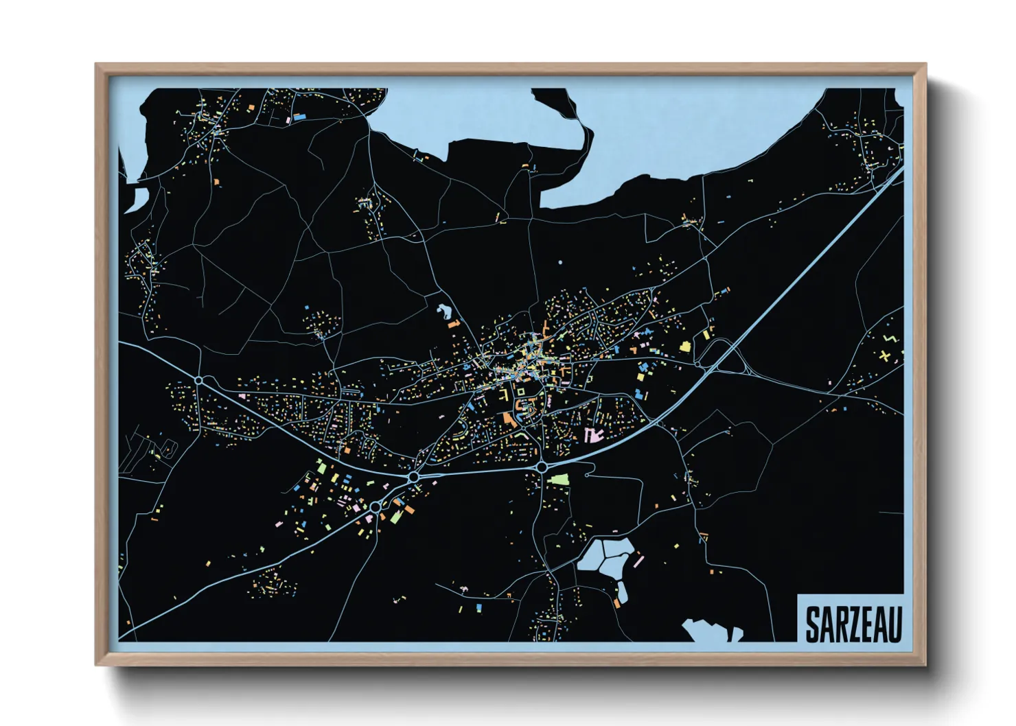 Une affiche de carte sur Sarzeau