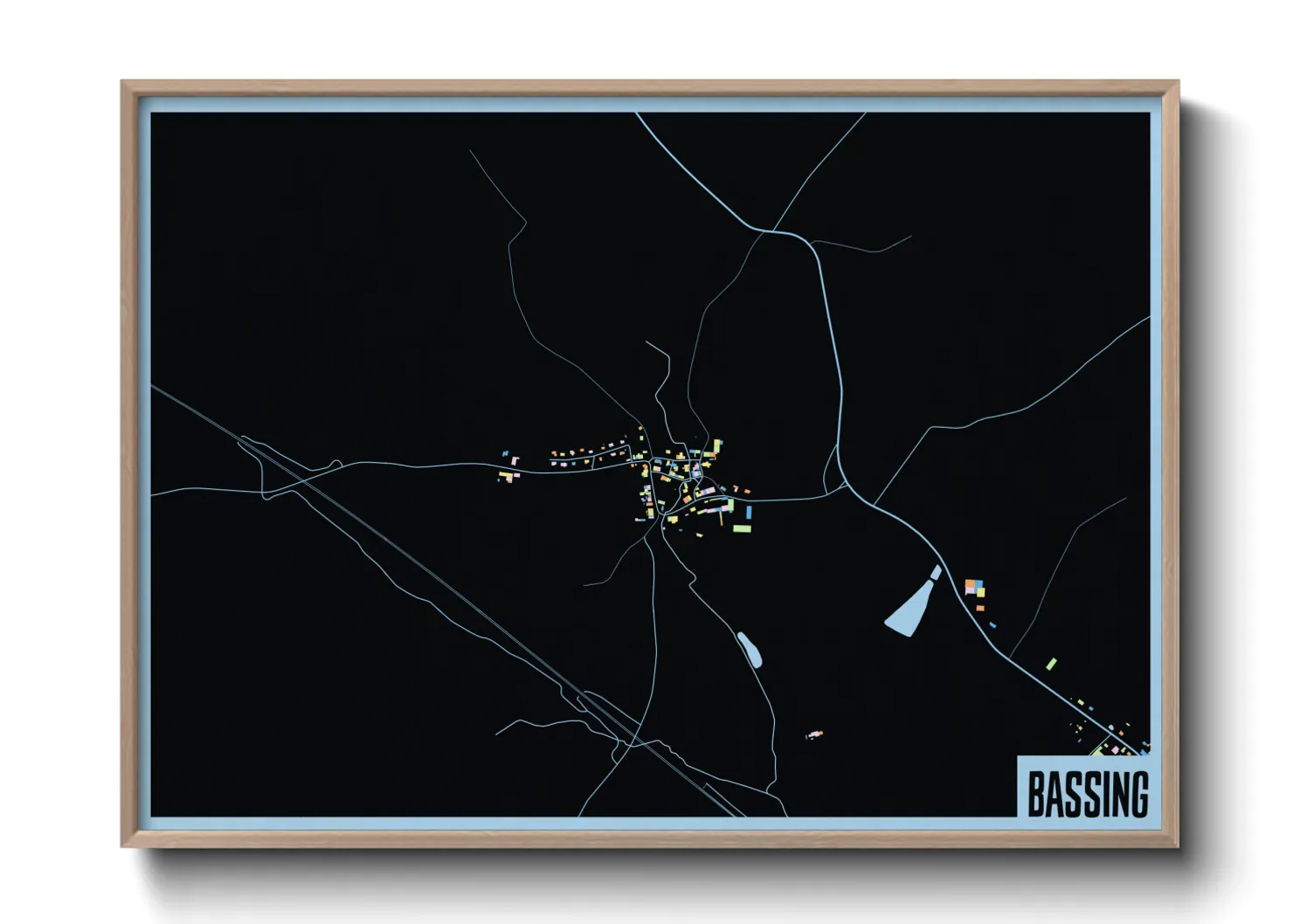 Une affiche de carte sur Bassing