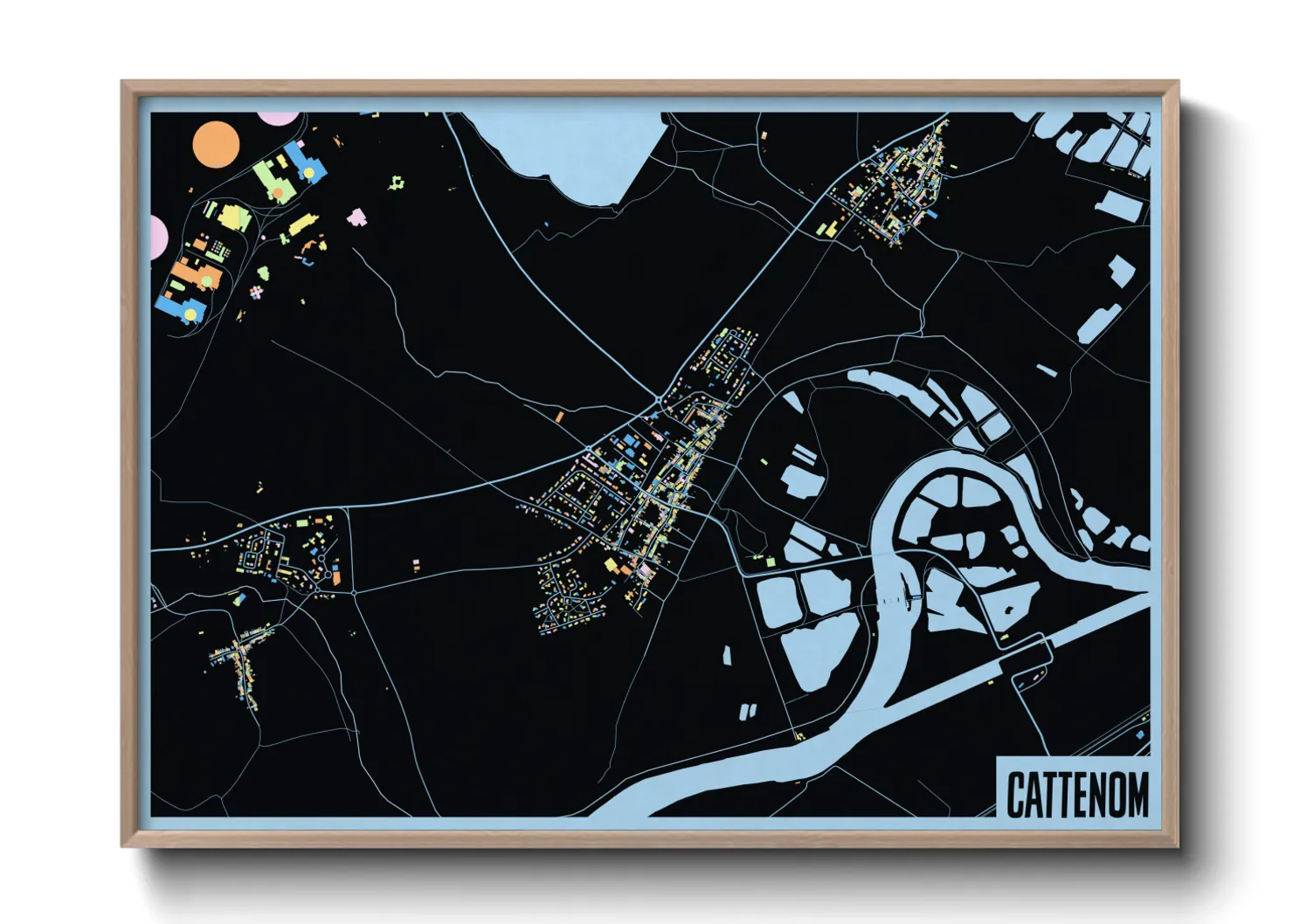 Une affiche de carte sur Cattenom