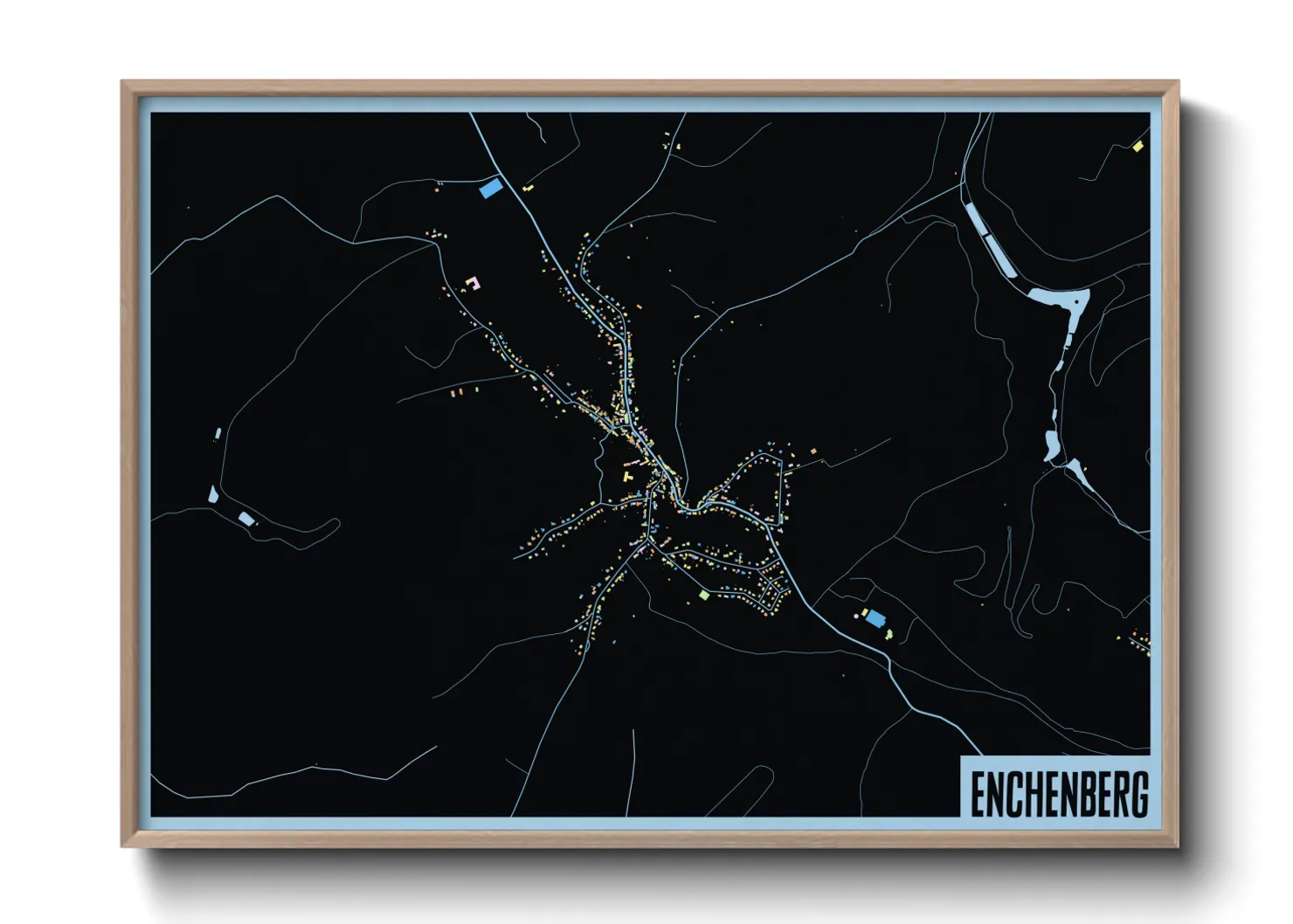 Une affiche de carte sur Enchenberg