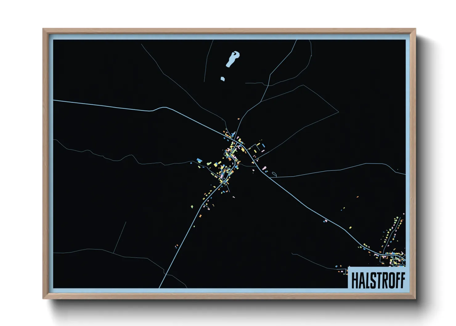 Une affiche de carte sur Halstroff