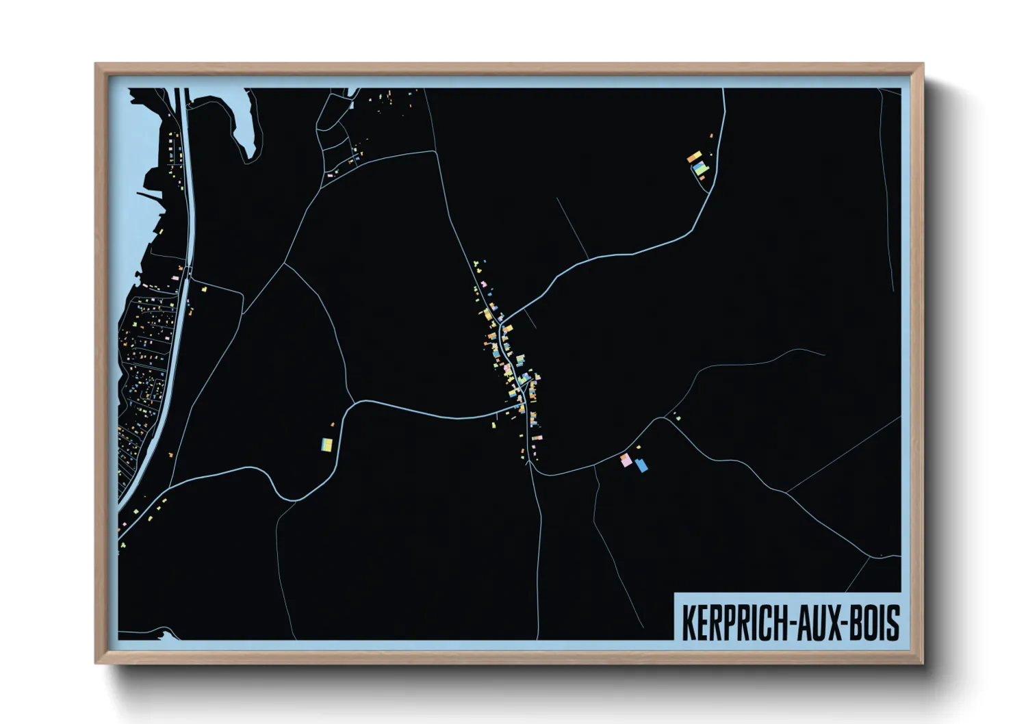 Une affiche de carte sur Kerprich-aux-Bois