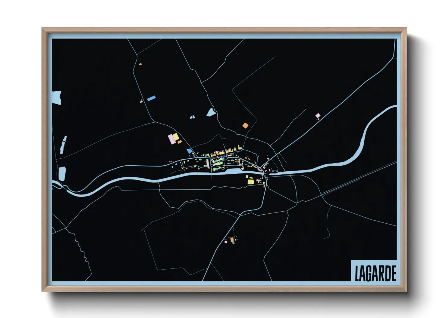 Une affiche de carte sur Lagarde