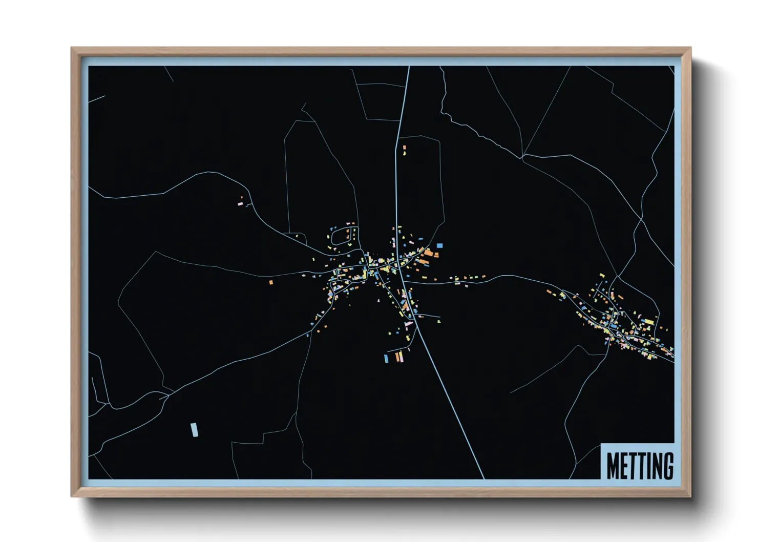 Une affiche de carte sur Metting