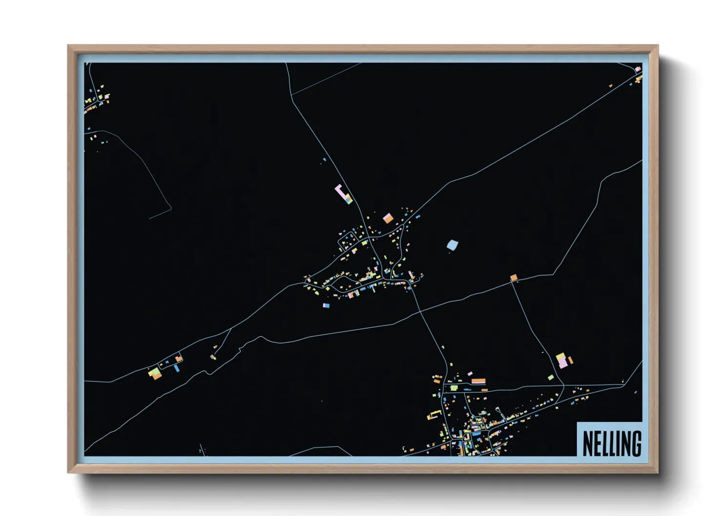 Une affiche de carte sur Nelling