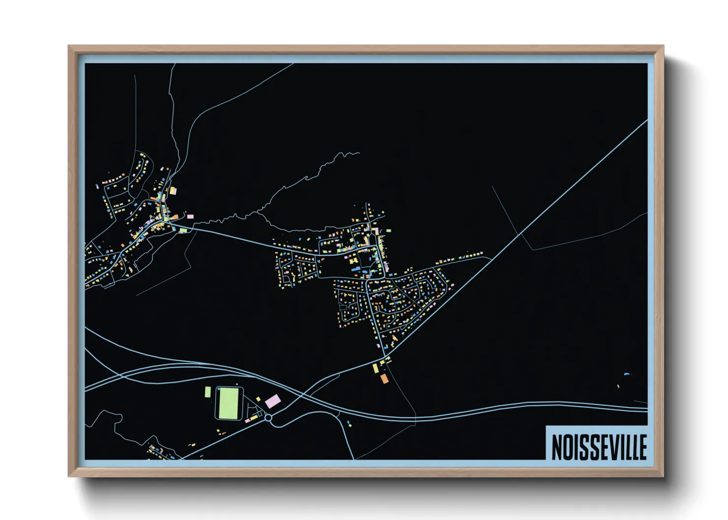 Une affiche de carte sur Noisseville