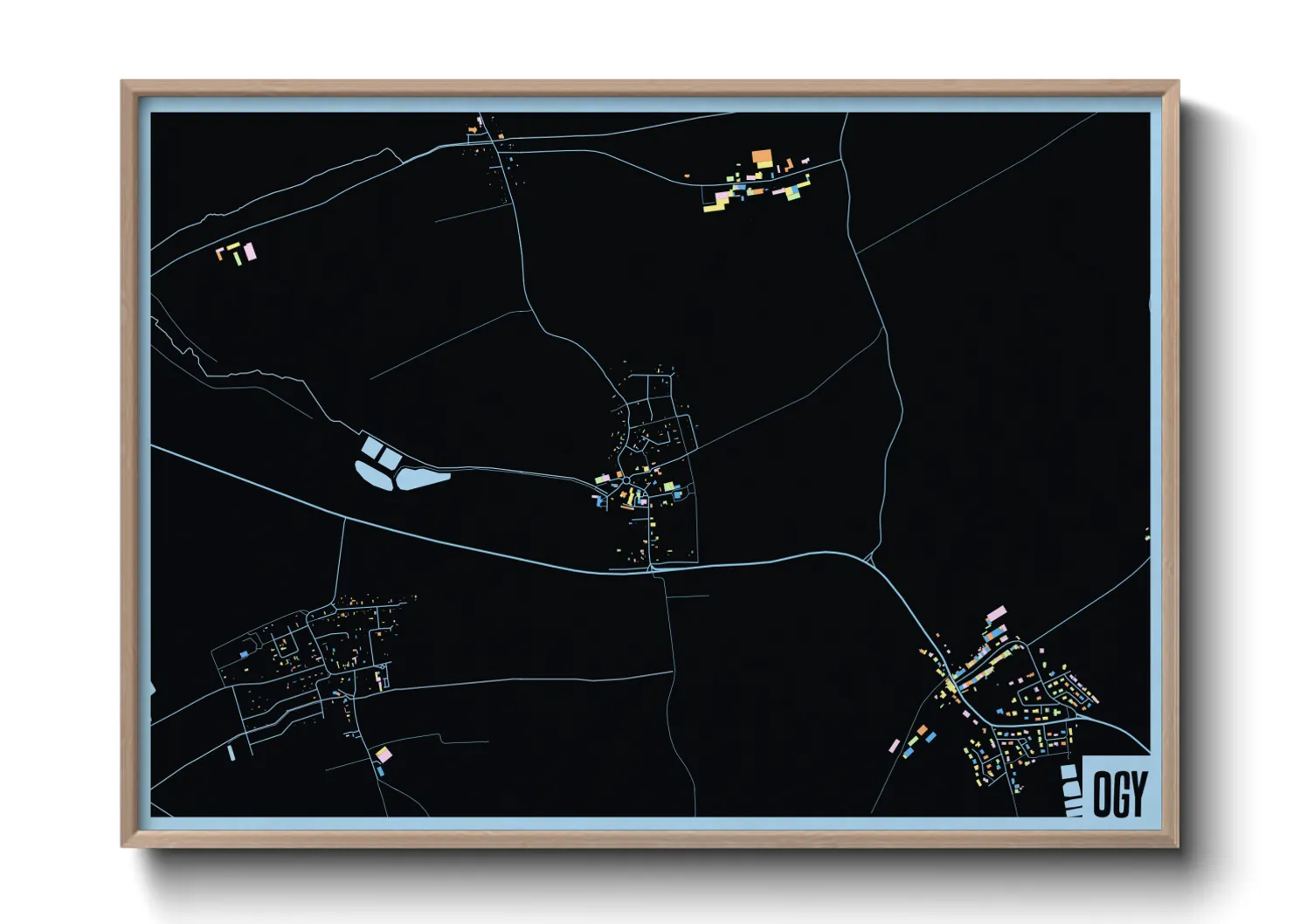 Une affiche de carte sur Ogy