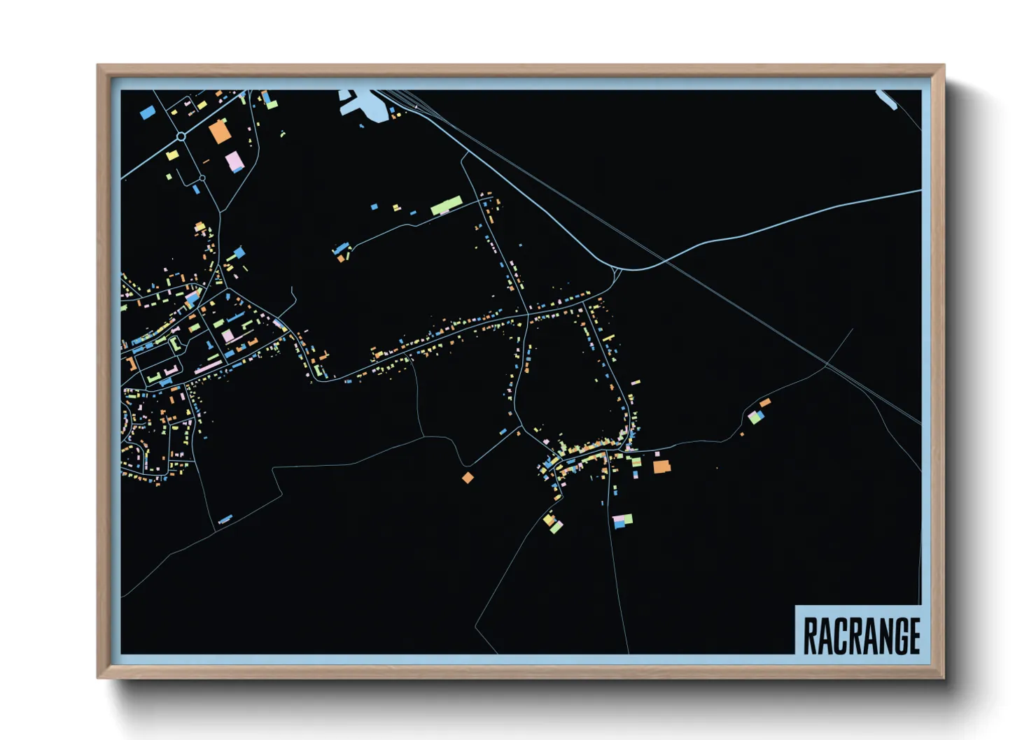 Une affiche de carte sur Racrange