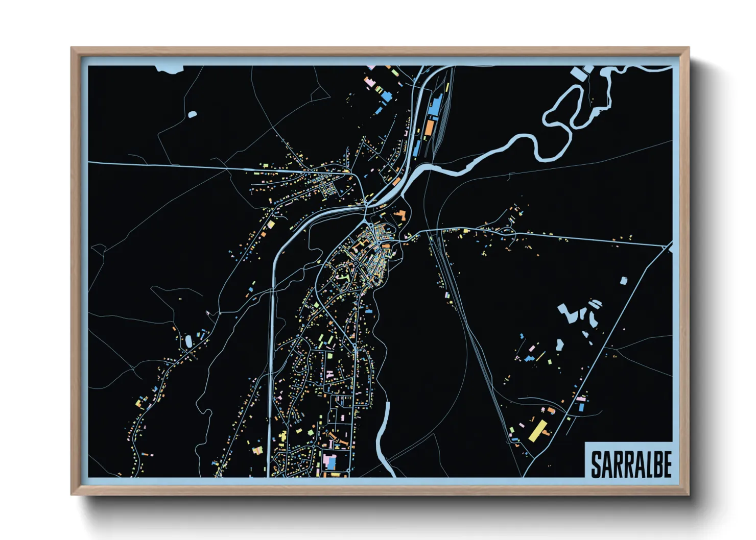 Une affiche de carte sur Sarralbe