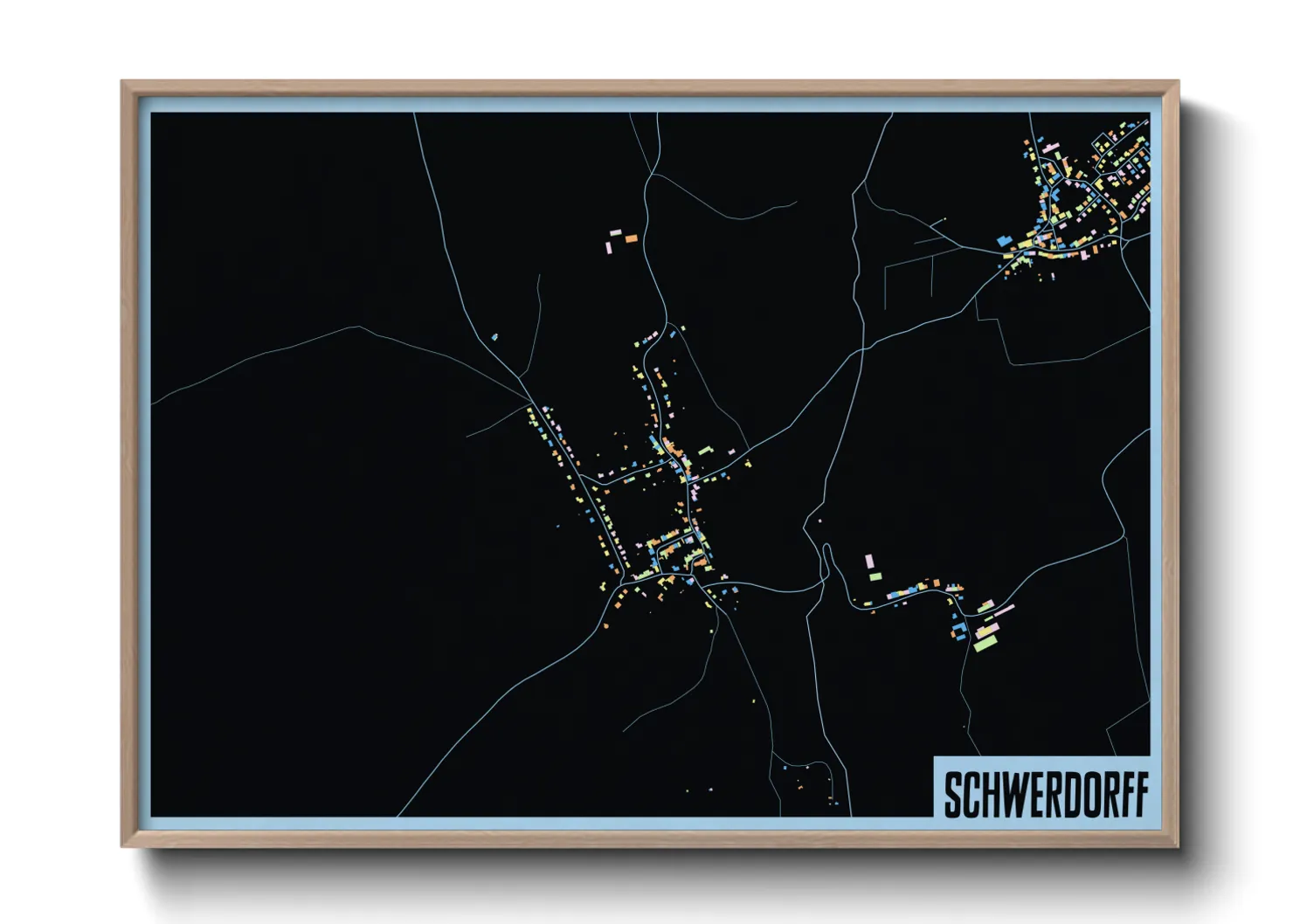 Une affiche de carte sur Schwerdorff