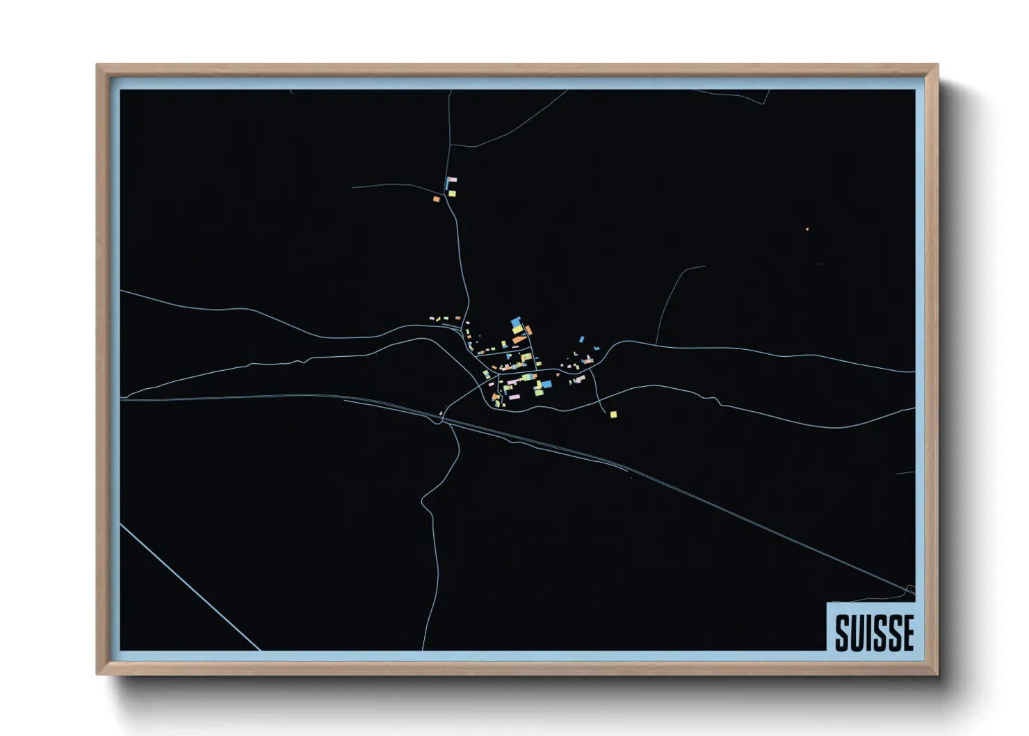 Une affiche de carte sur Suisse