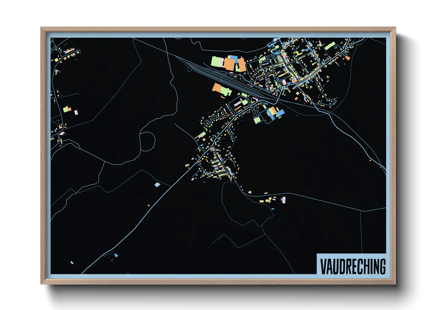 Une affiche de carte sur Vaudreching