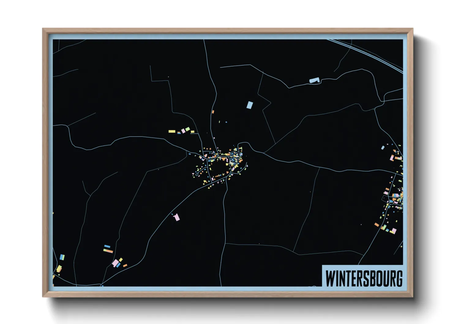 Une affiche de carte sur Wintersbourg