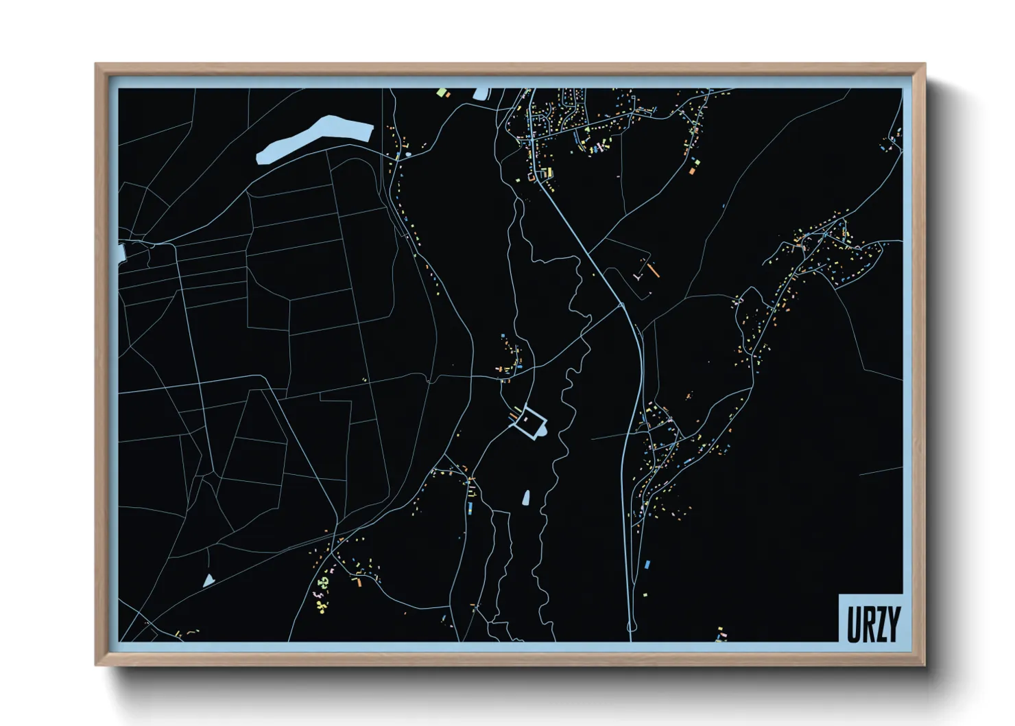 Une affiche de carte sur Urzy