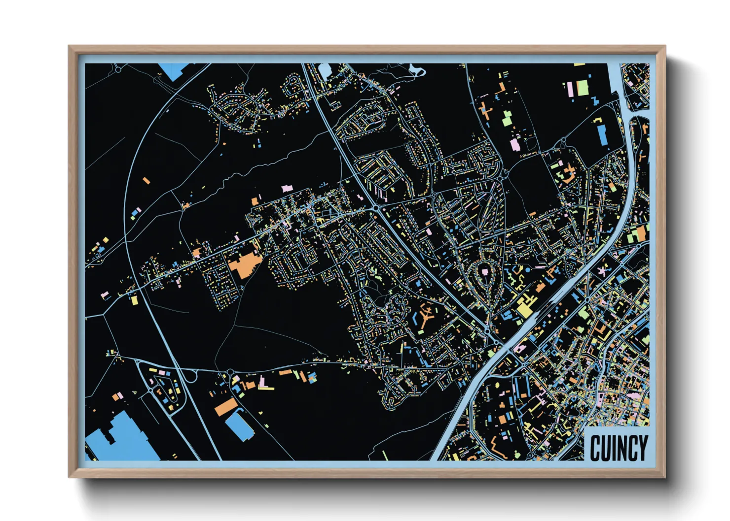 Une affiche de carte sur Cuincy