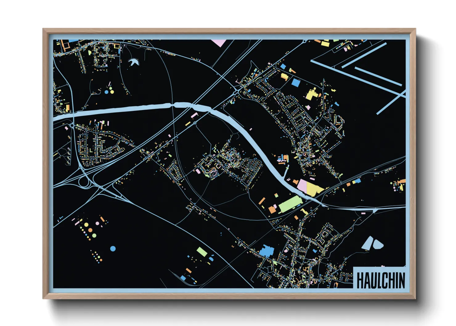 Une affiche de carte sur Haulchin