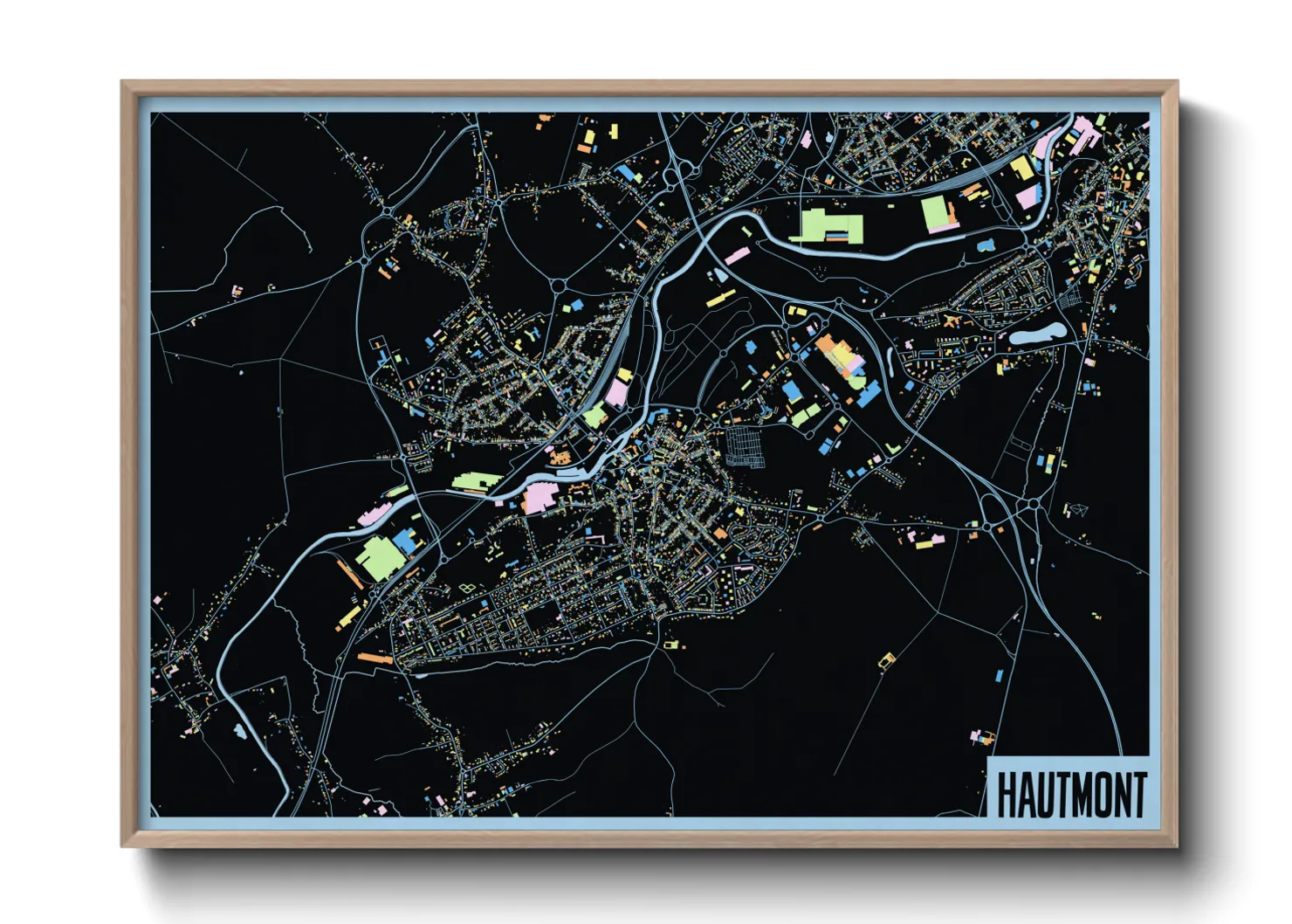 Une affiche de carte sur Hautmont