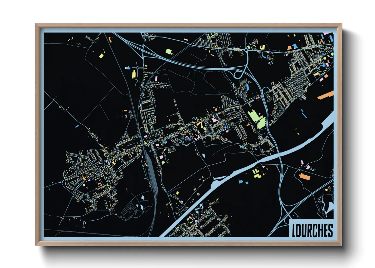 Une affiche de carte sur Lourches