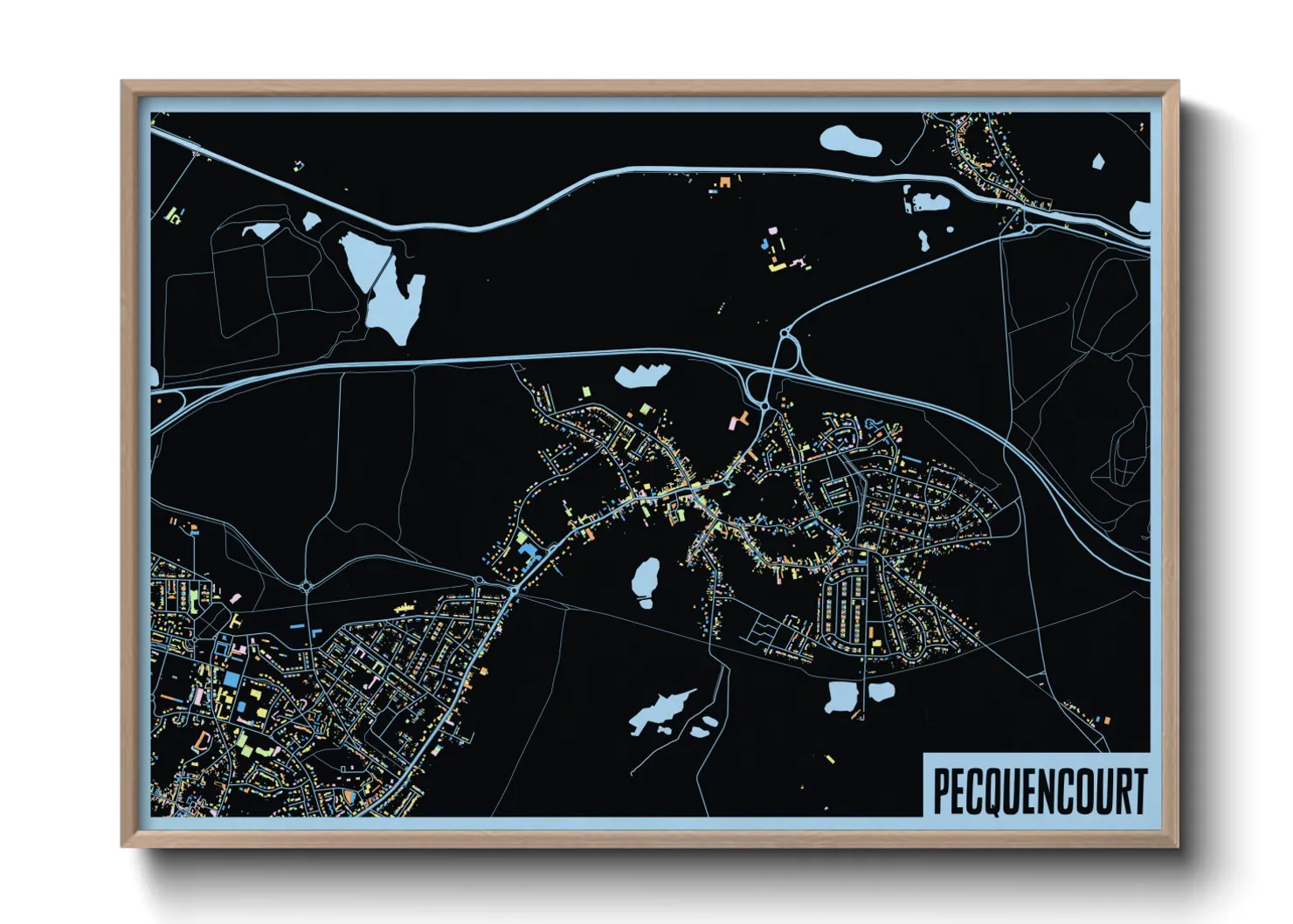 Une affiche de carte sur Pecquencourt