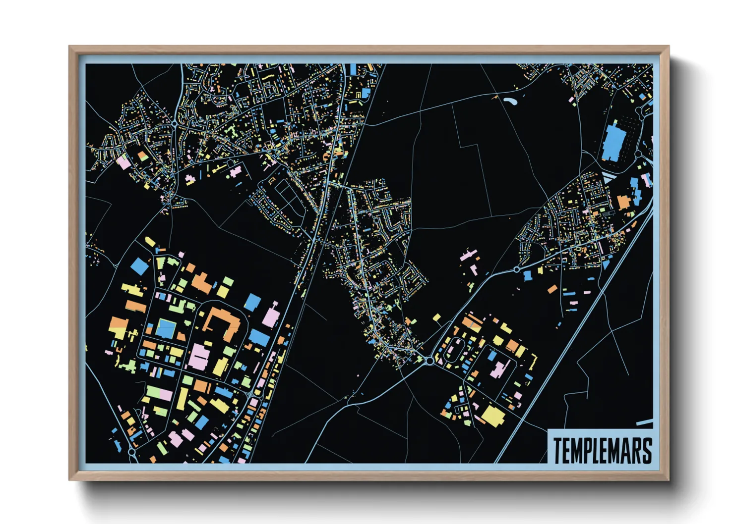 Une affiche de carte sur Templemars