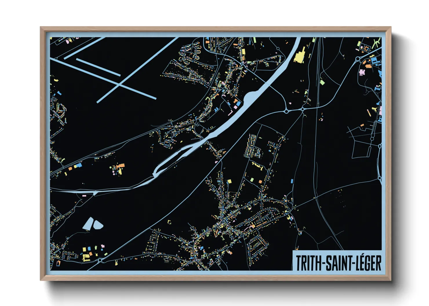 Une affiche de carte sur Trith-Saint-Léger