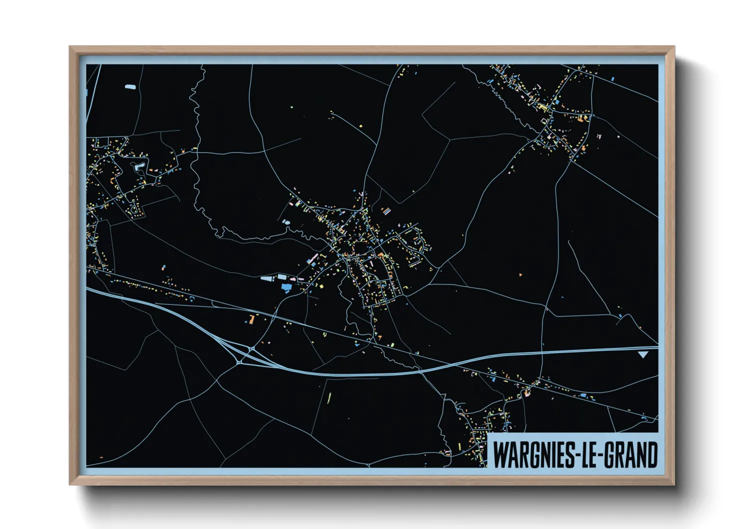 Une affiche de carte sur Wargnies-le-Grand