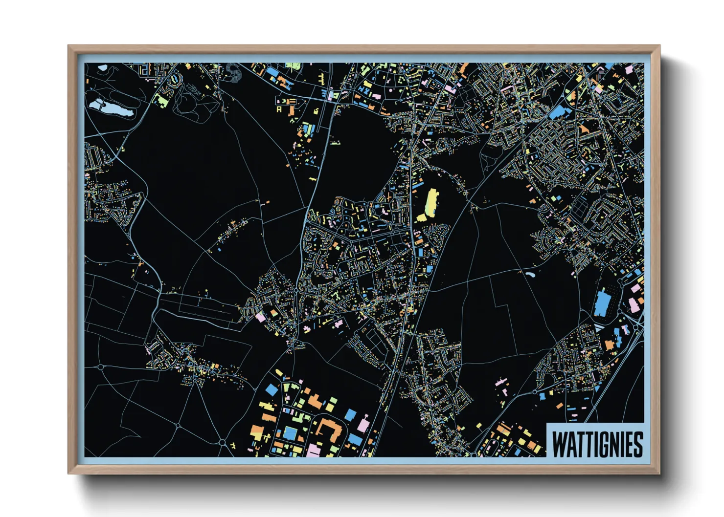 Une affiche de carte sur Wattignies