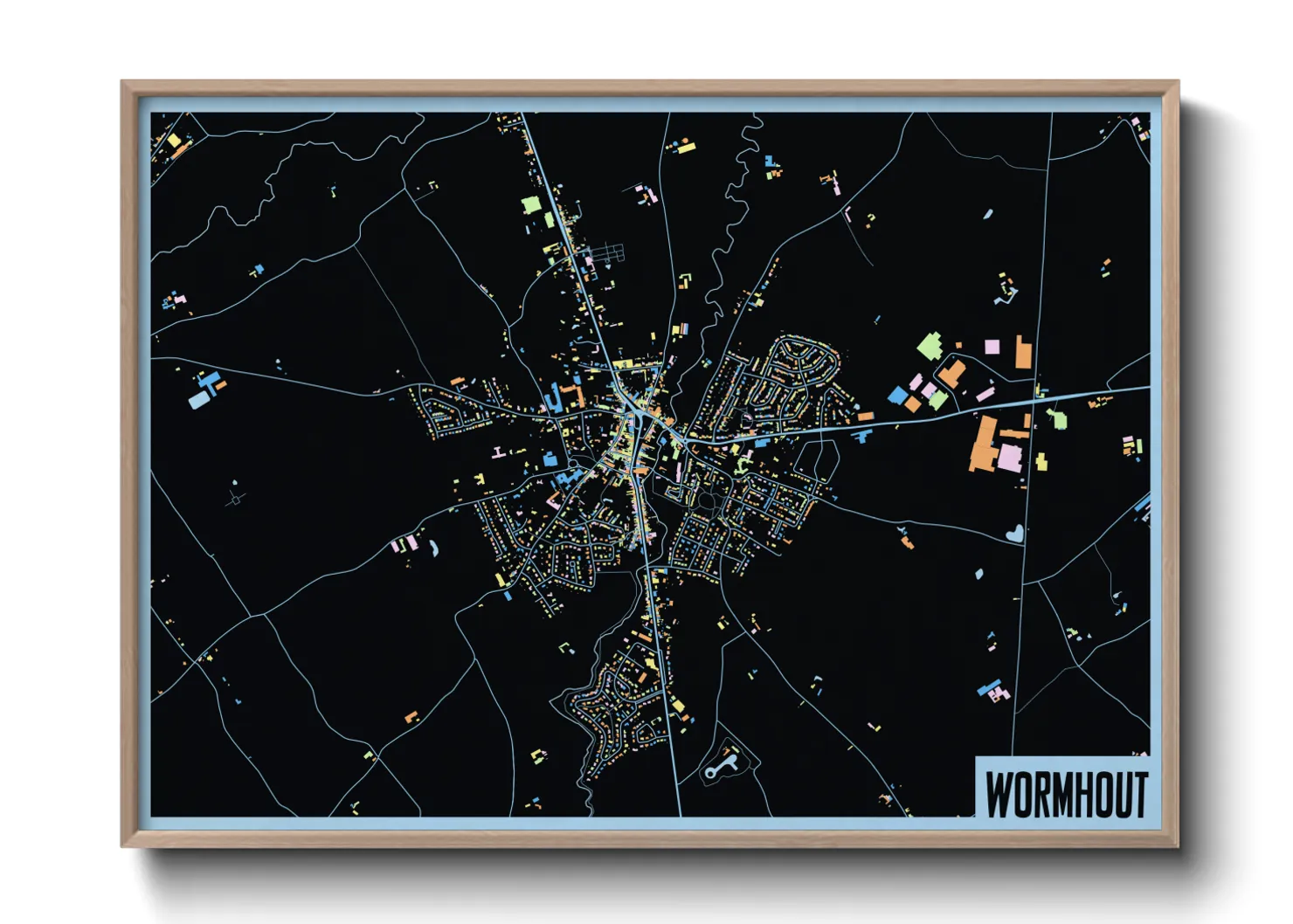 Une affiche de carte sur Wormhout