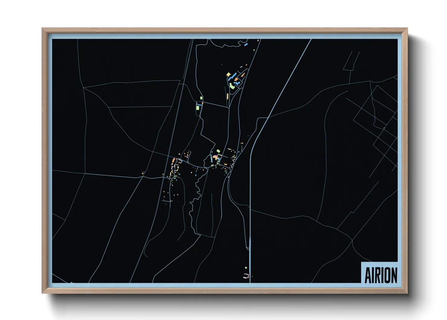 Une affiche de carte sur Airion