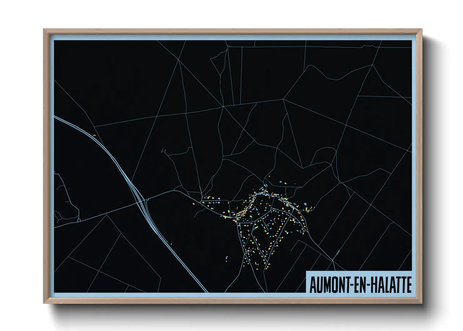 Une affiche de carte sur Aumont-en-Halatte