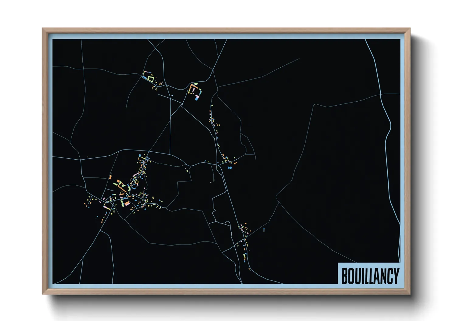 Une affiche de carte sur Bouillancy