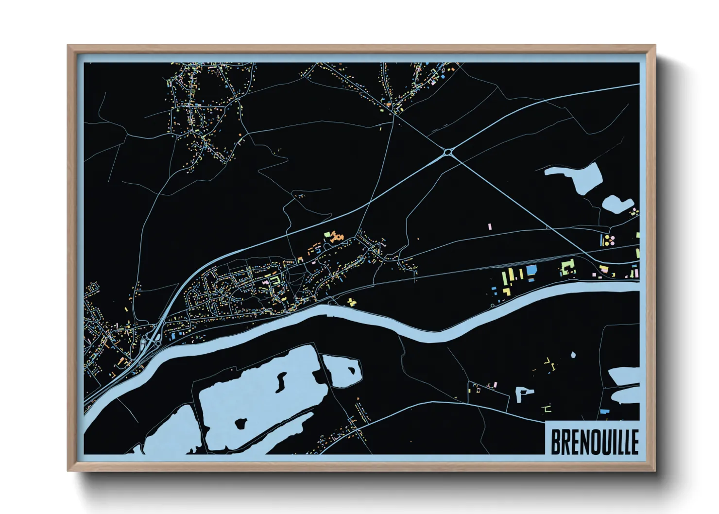 Une affiche de carte sur Brenouille