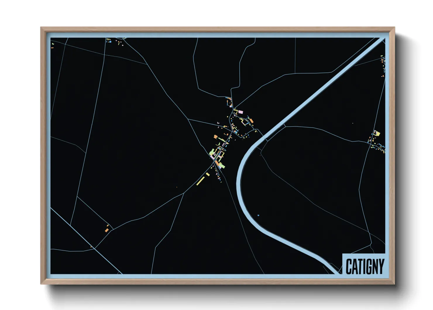 Une affiche de carte sur Catigny