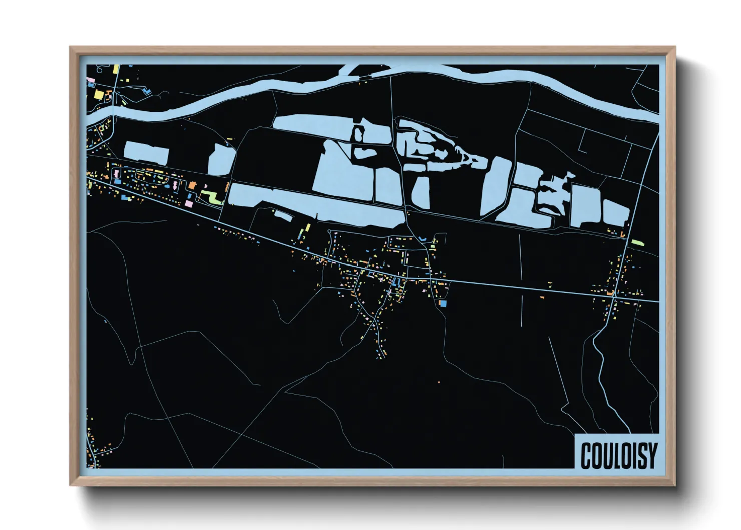 Une affiche de carte sur Couloisy