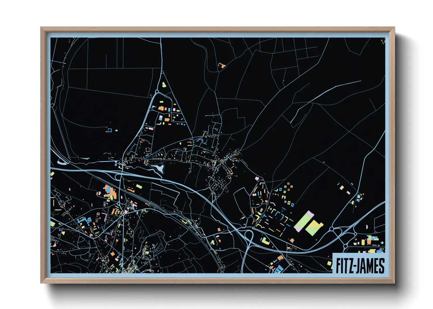 Une affiche de carte sur Fitz-James