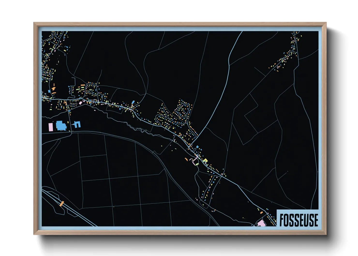 Une affiche de carte sur Fosseuse