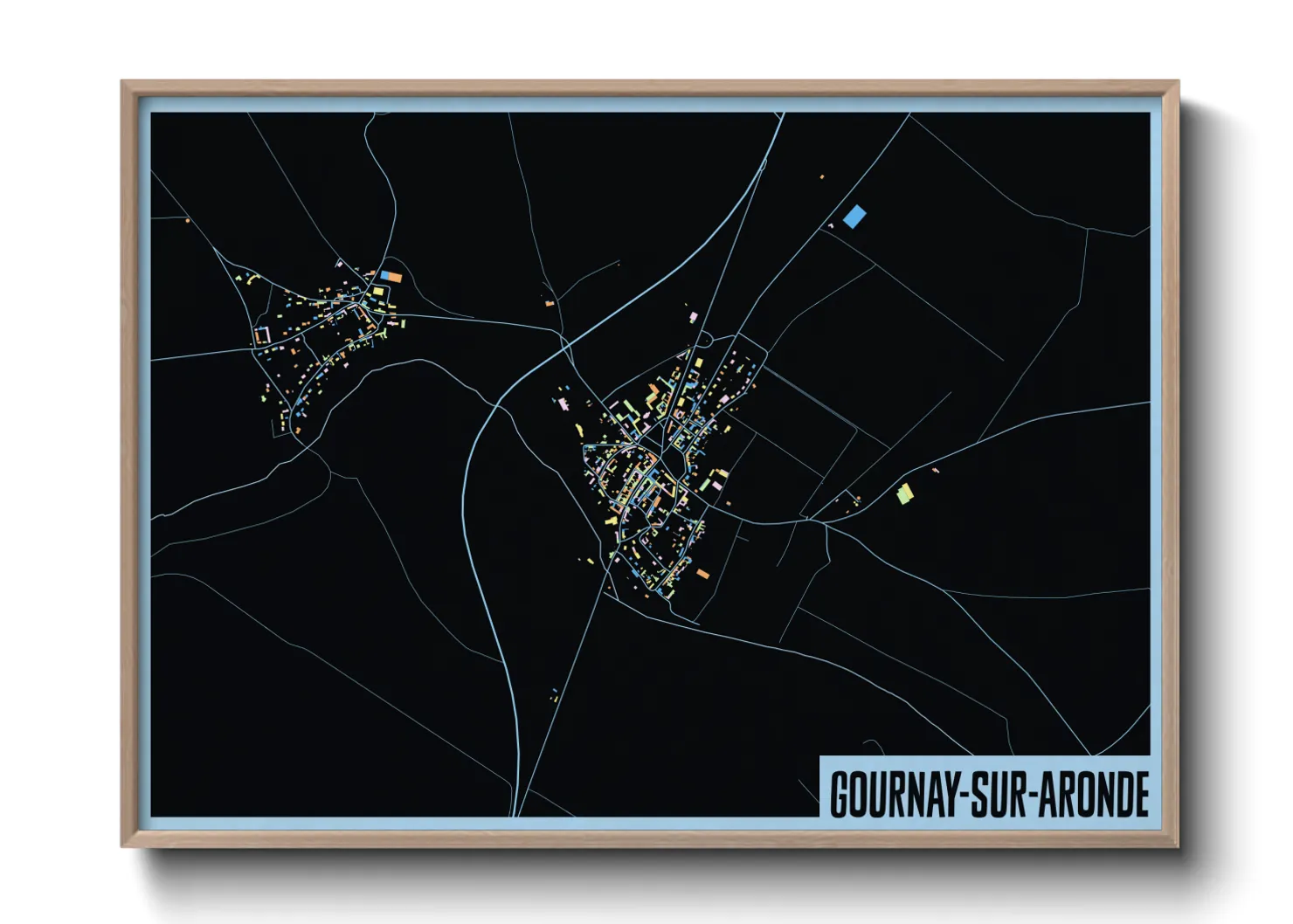 Une affiche de carte sur Gournay-sur-Aronde