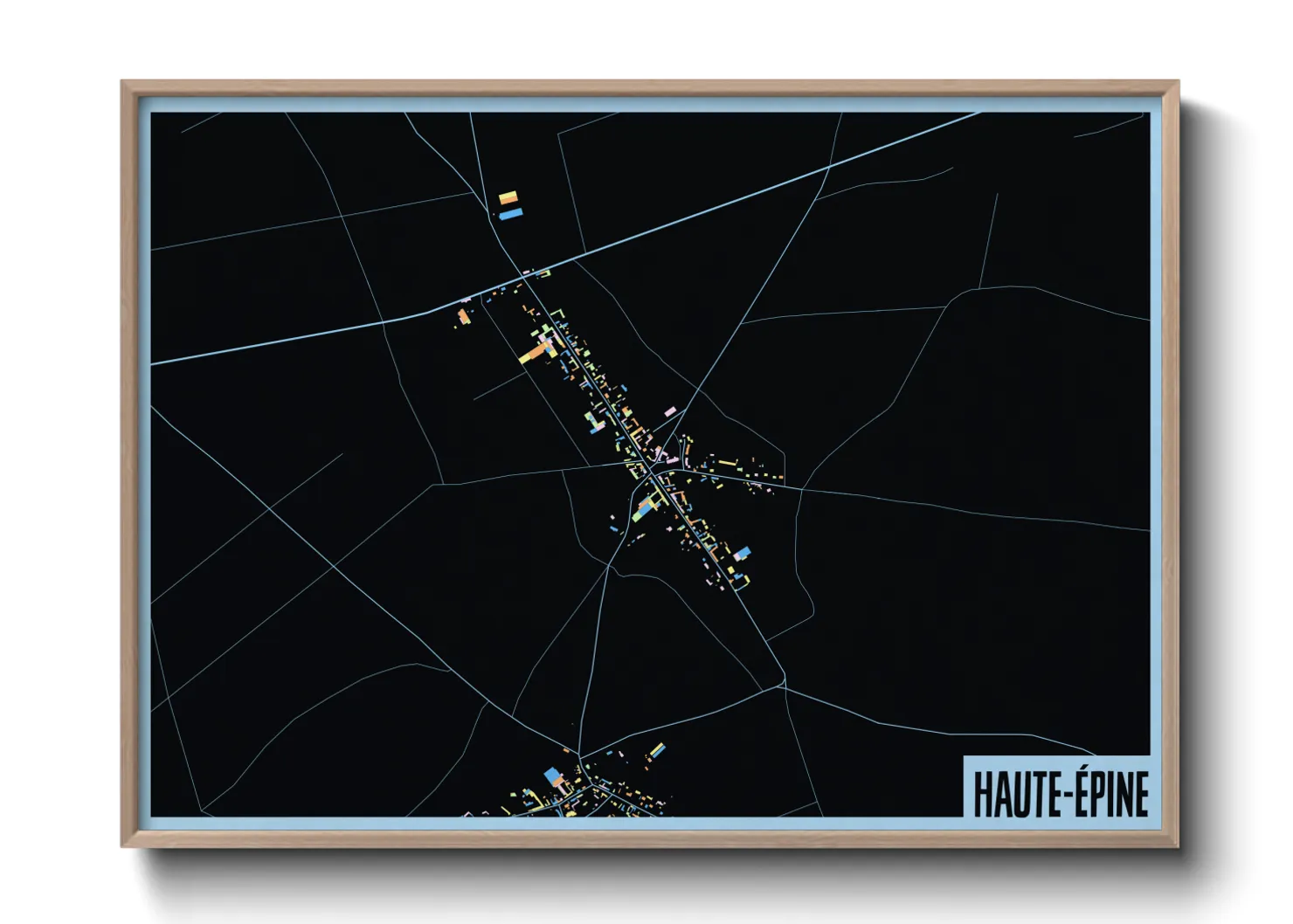 Une affiche de carte sur Haute-Épine