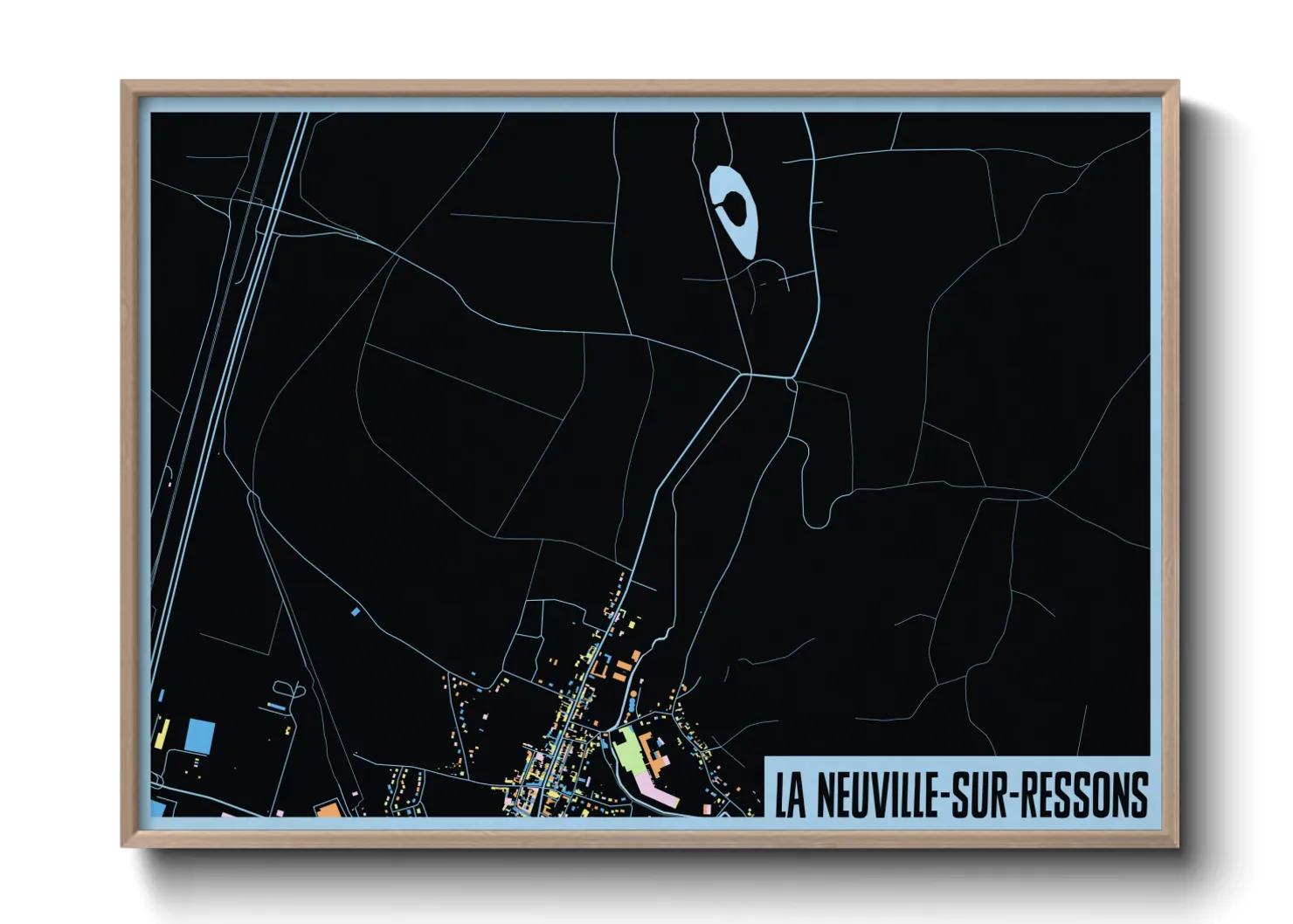 Une affiche de carte sur La Neuville-sur-Ressons