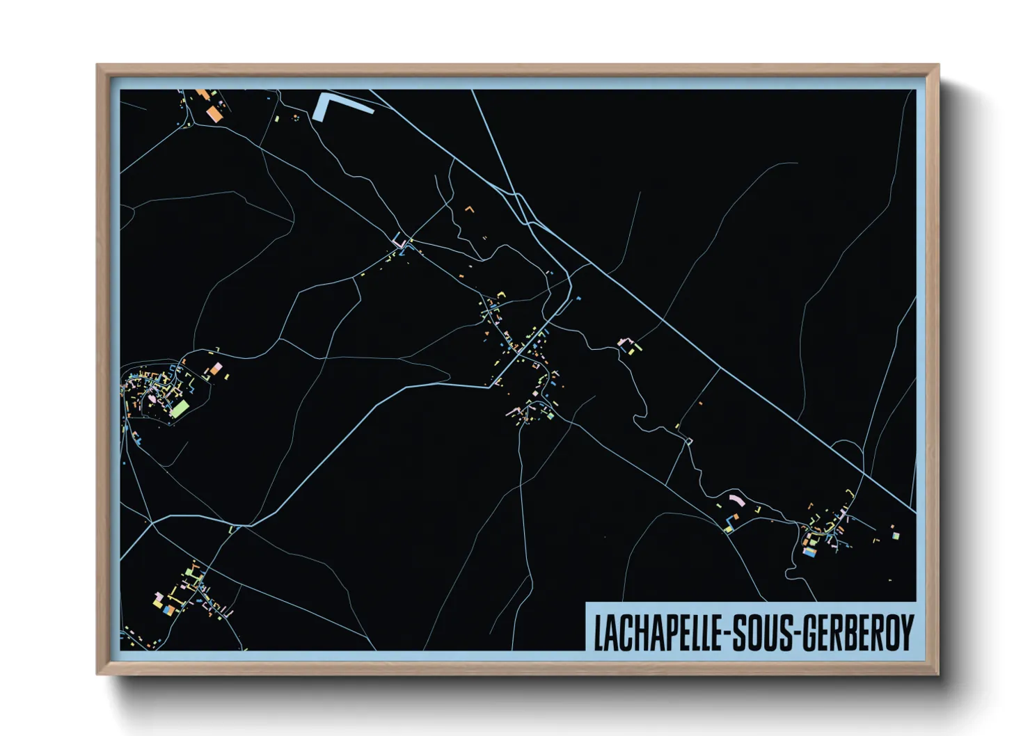 Une affiche de carte sur Lachapelle-sous-Gerberoy