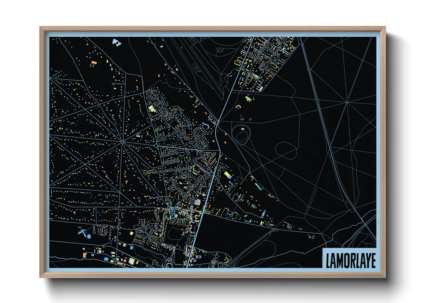 Une affiche de carte sur Lamorlaye