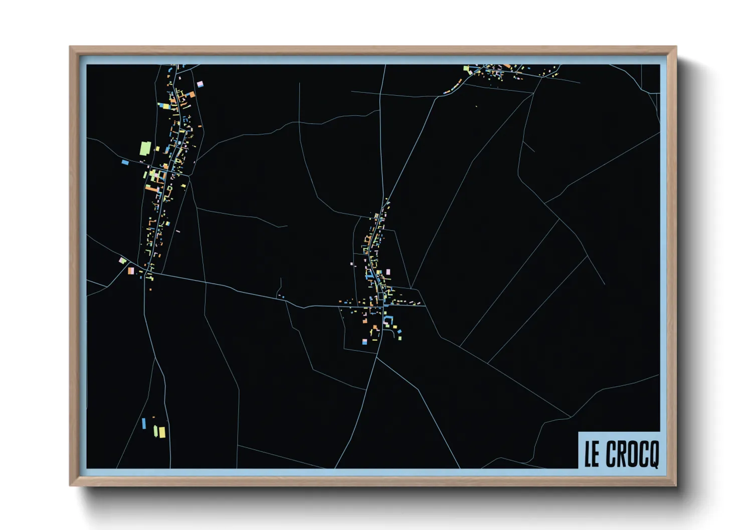 Une affiche de carte sur Le Crocq