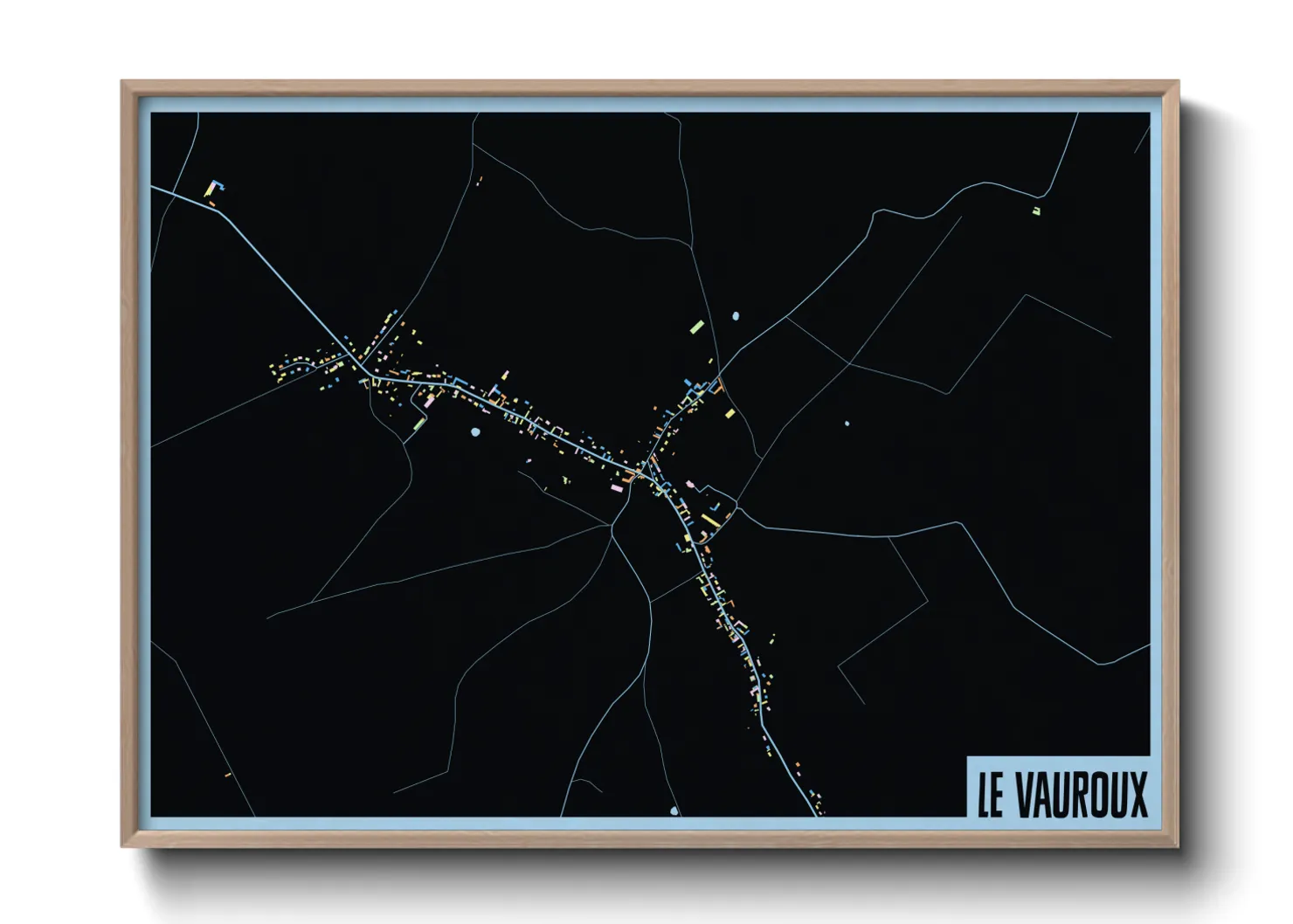 Une affiche de carte sur Le Vauroux