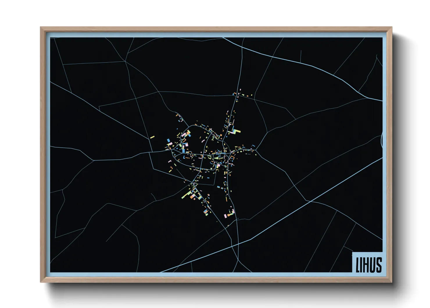 Une affiche de carte sur Lihus