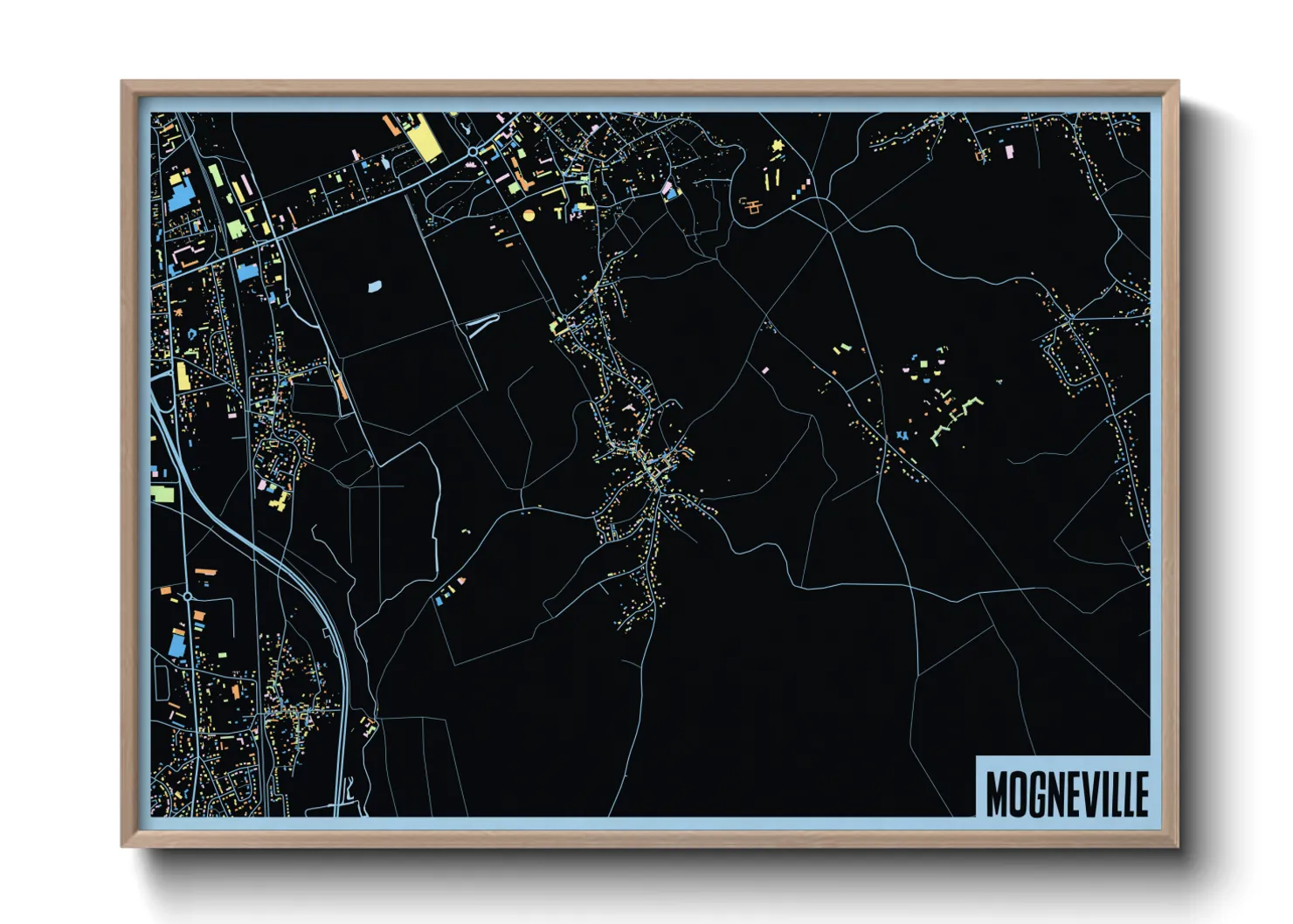 Une affiche de carte sur Mogneville