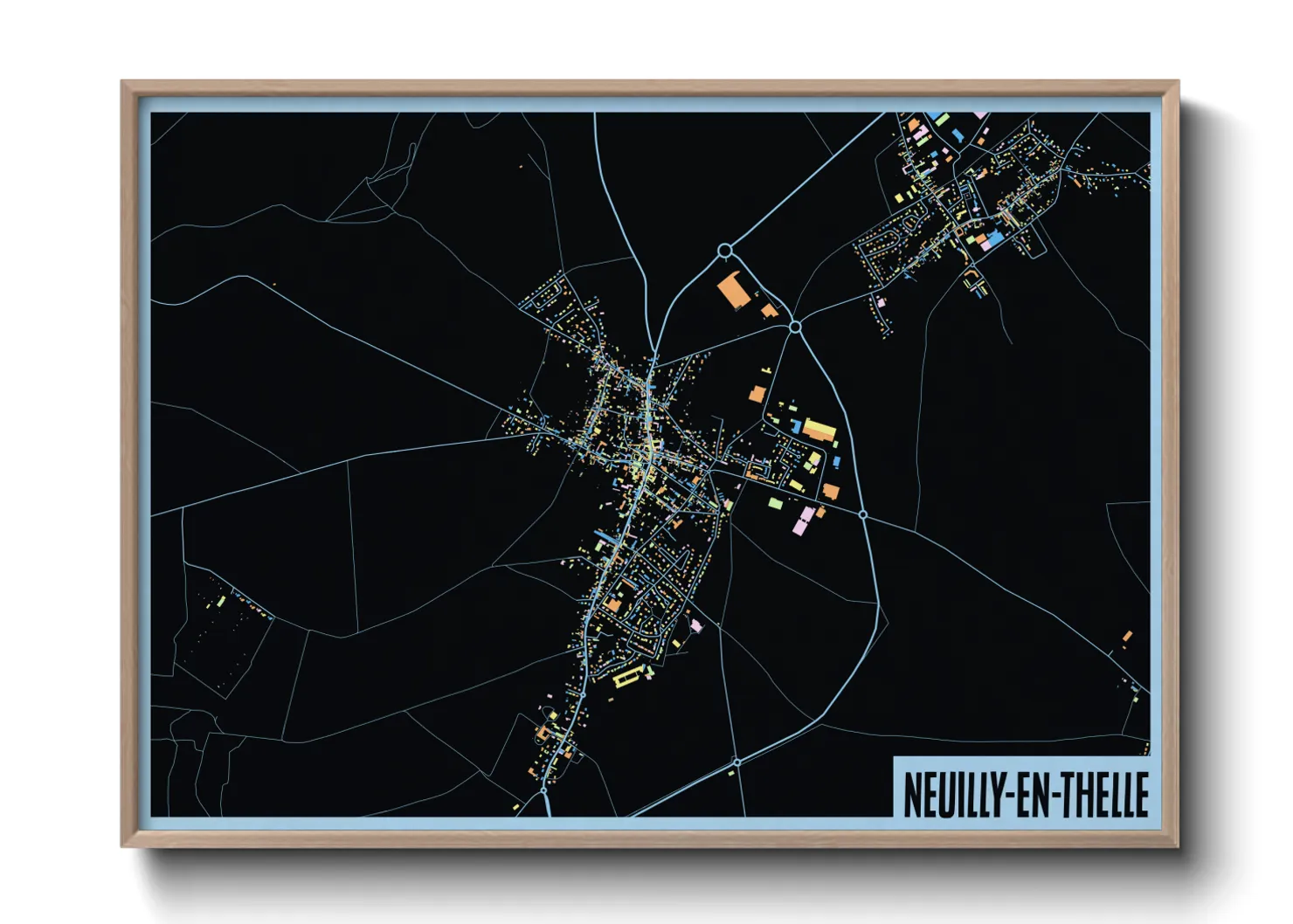 Une affiche de carte sur Neuilly-en-Thelle