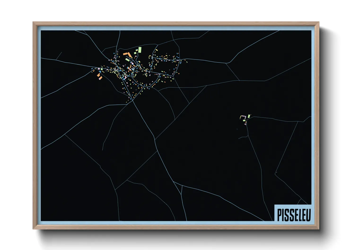 Une affiche de carte sur Pisseleu