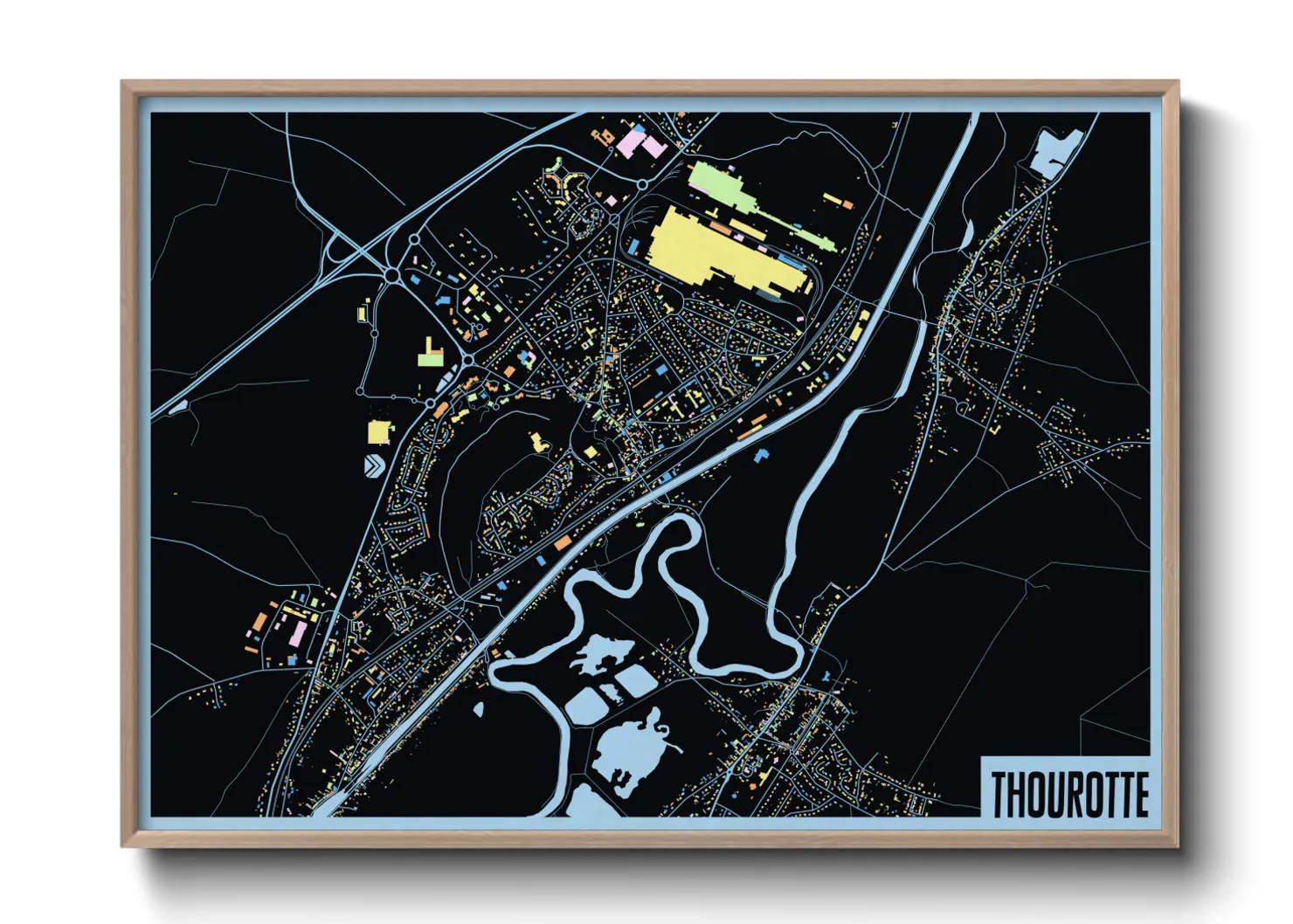 Une affiche de carte sur Thourotte