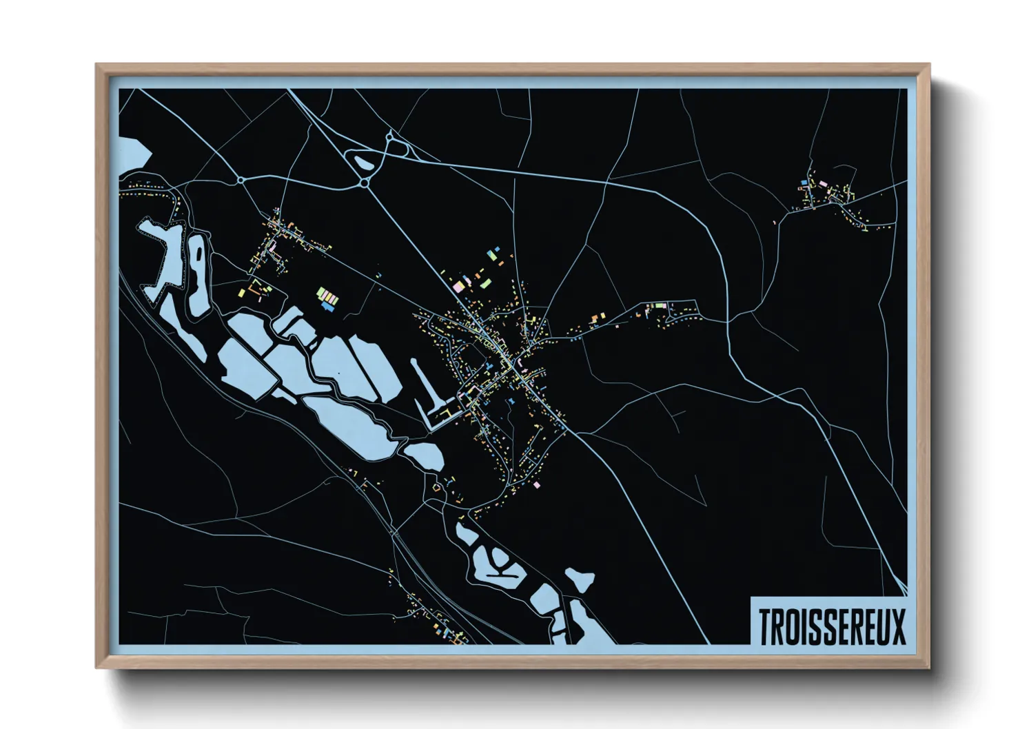 Une affiche de carte sur Troissereux