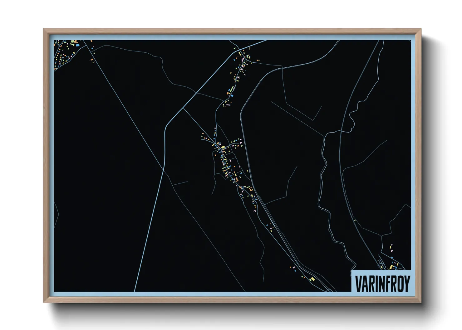 Une affiche de carte sur Varinfroy